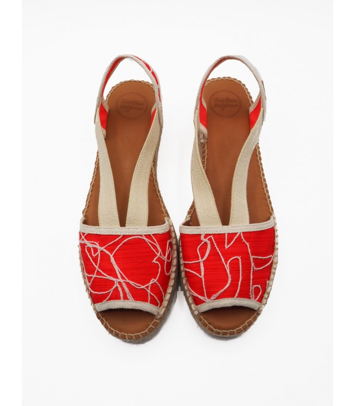 Alpargata tejido rojo