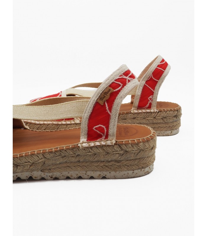 Alpargata tejido rojo