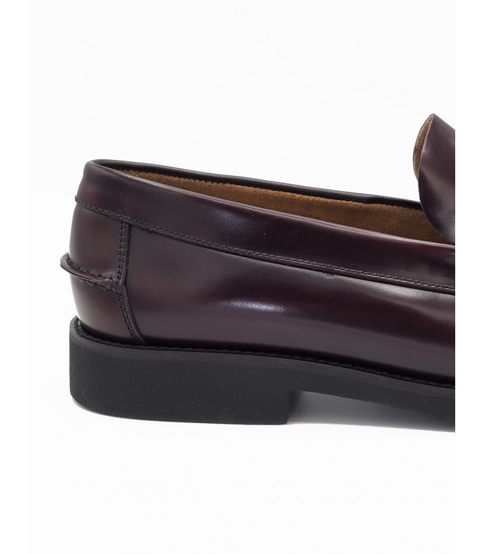 Burgundy Castilian loafers José Luis Deza