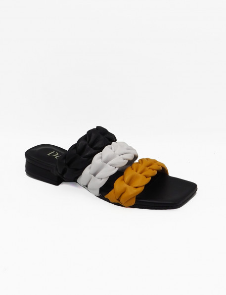 Sandalia Tacón Tricolor