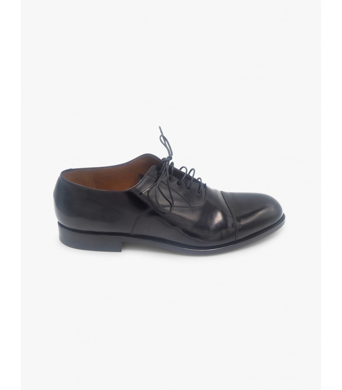Zapato piel brillo negro