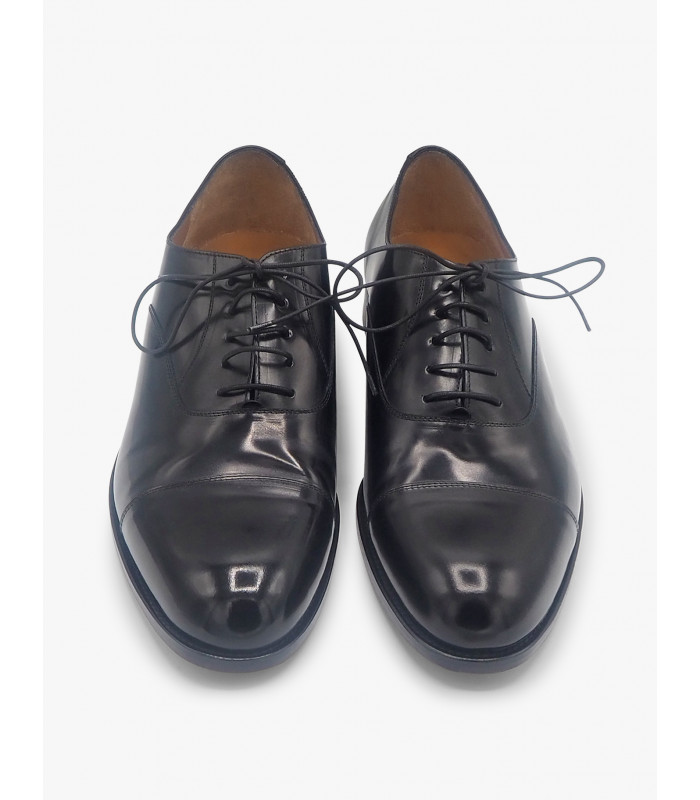 Zapato piel brillo negro