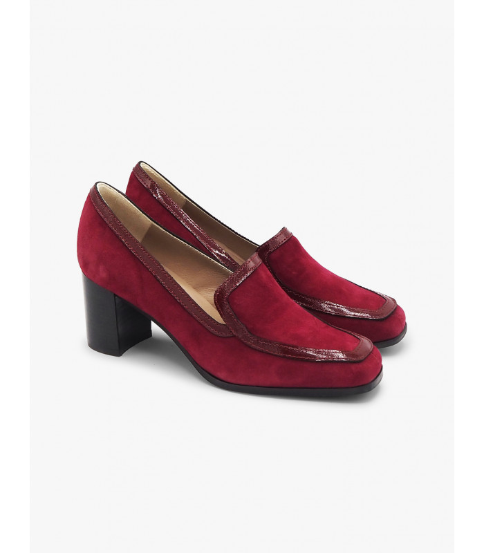 Cherry red suede shoe