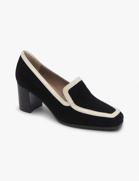 Black suede shoe