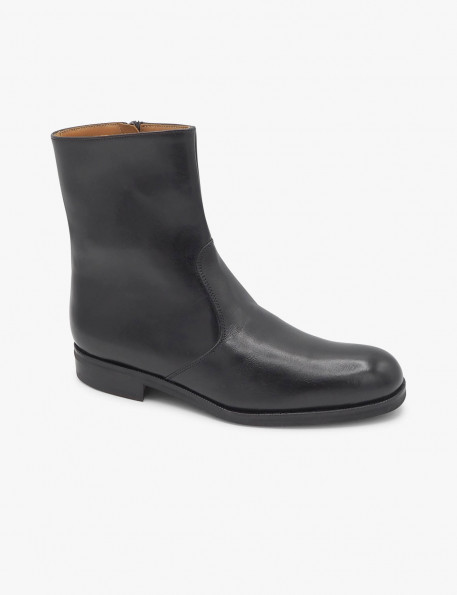 Botín piel negra