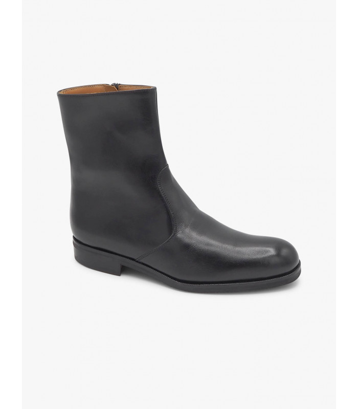 Black leather ankle boot José Luis Deza - image 4
