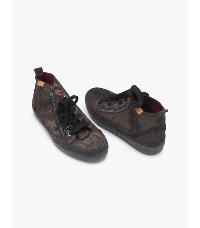 botín glitter plomo