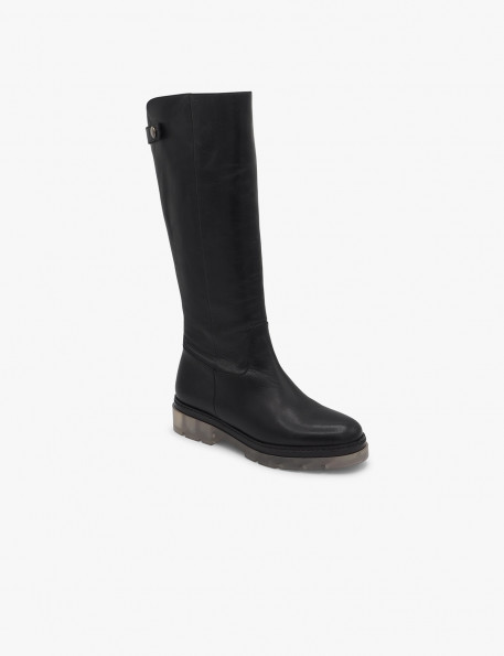 Black leather boot Dansi