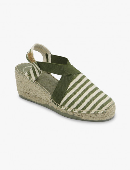 Alpargata rayas verde