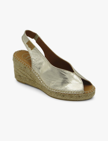 Alpargata piel platino