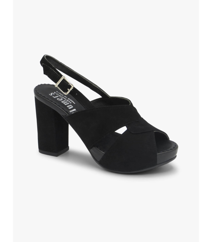 Black suede sandal