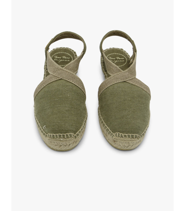 Alpargata tejido verde