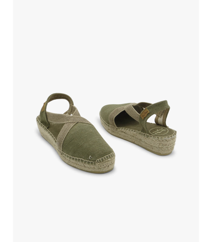 Alpargata tejido verde