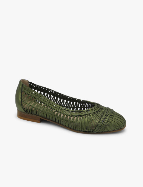 Green metallic ballet flat Dansi