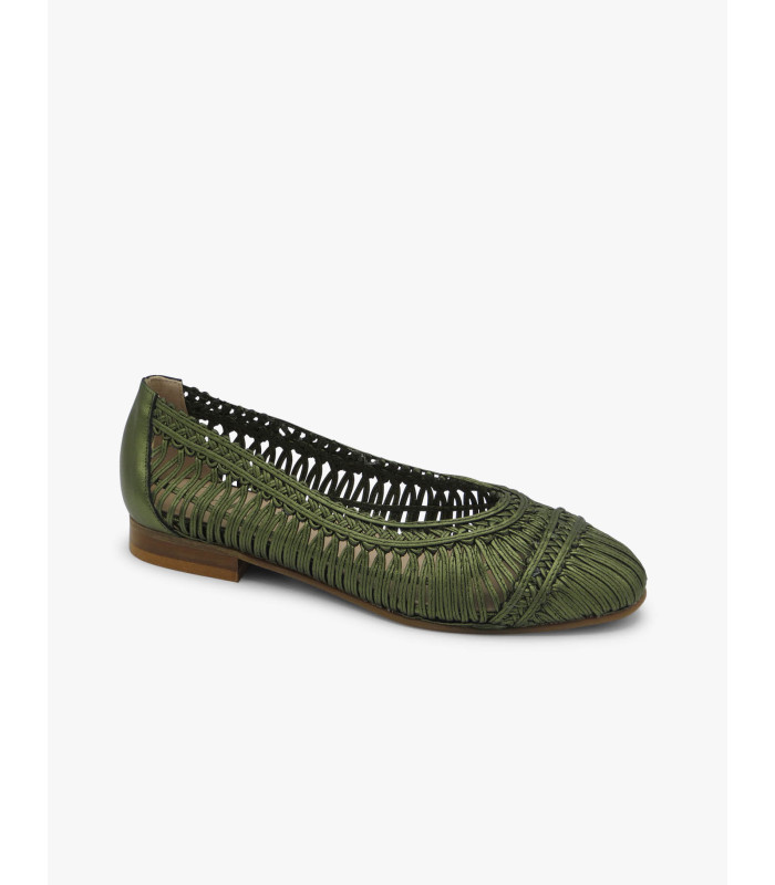 Green metallic ballet flat Dansi