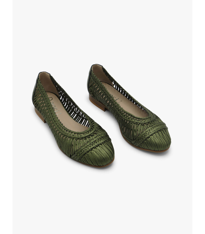 Green metallic ballet flat Dansi - image 3