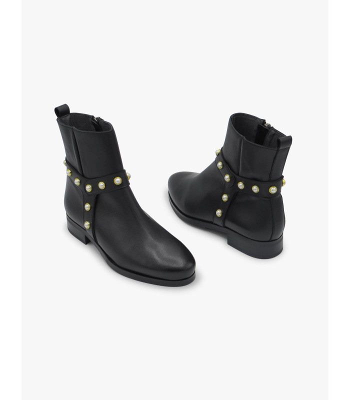 Botín perlas blancas