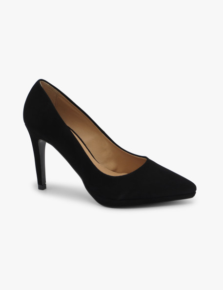 Black suede court shoe Dansi - image 2