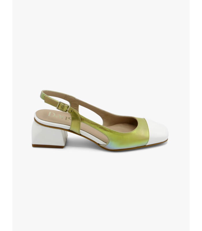 White and gold court shoe Dansi - image 3