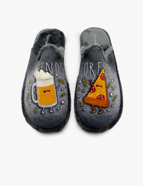 Zapatilla abierta gris