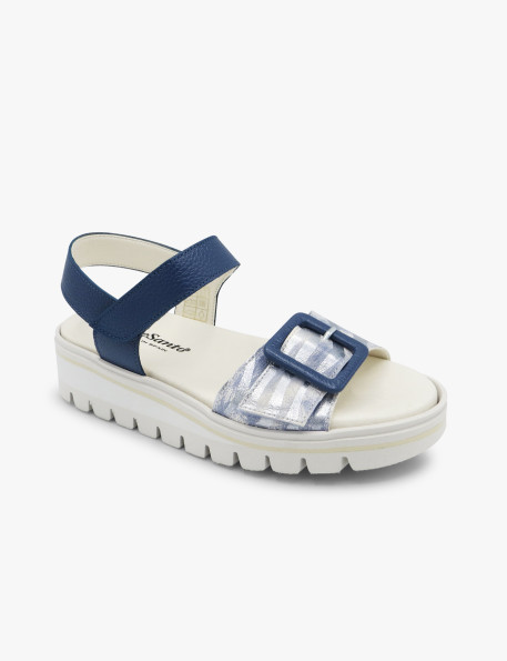 Sandalia cebra azul