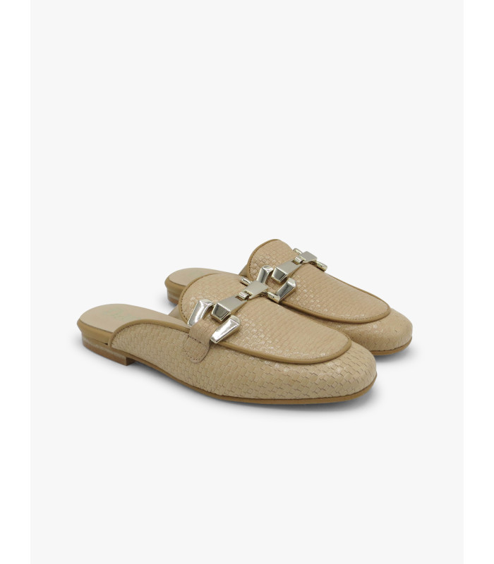 Mule trenza taupe