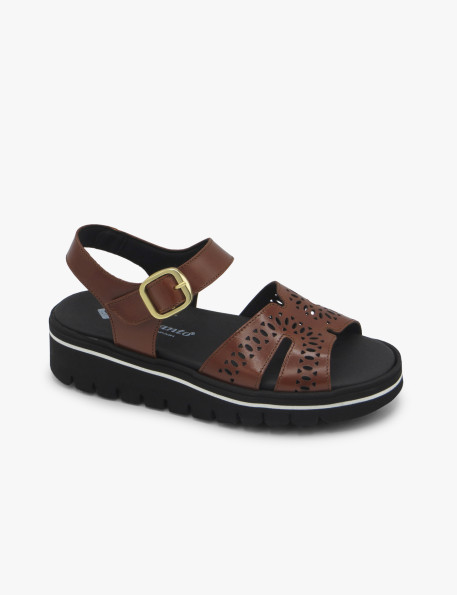 Brown Velcro sandal PieSanto