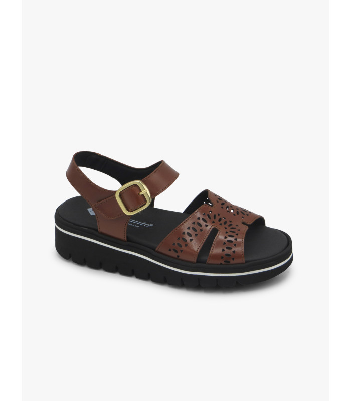 Brown Velcro sandal PieSanto