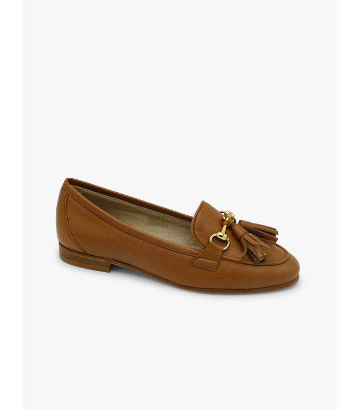 Tan fringed loafer José Luis Deza