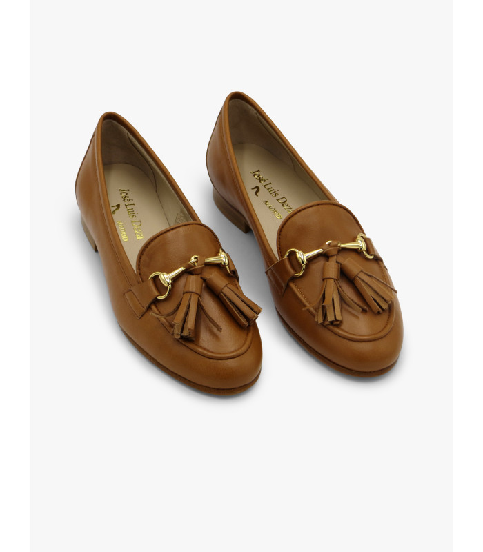 Mocasín flecos cuero