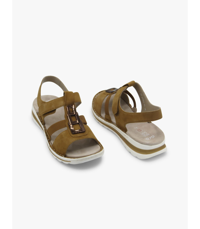 Sandalia ante caramelo