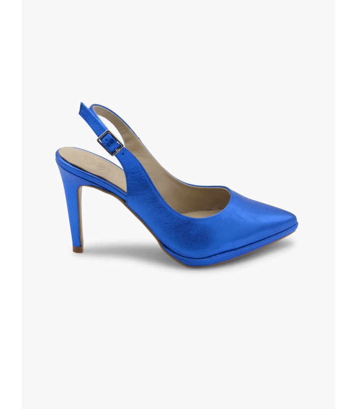 Metallic blue slingback court shoe Dansi