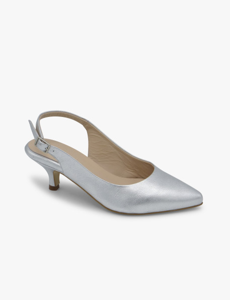 Silver court shoe Dansi