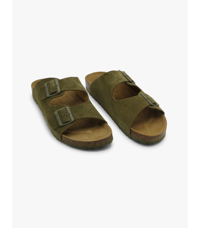 Sandalia hebillas verde