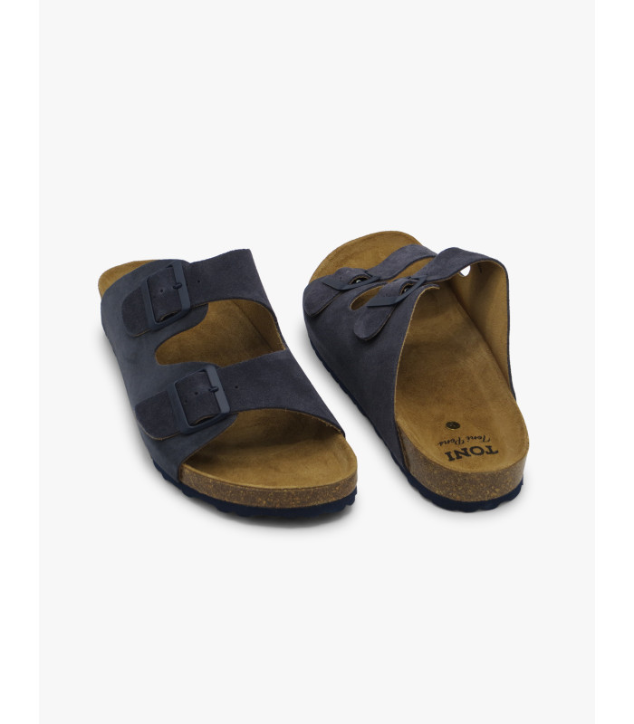 Sandalia hebillas azul