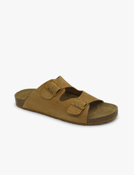 Sandalia hebillas camel