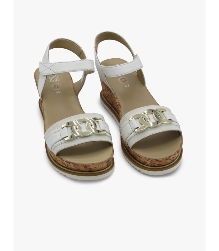 Sandalia corcho blanca