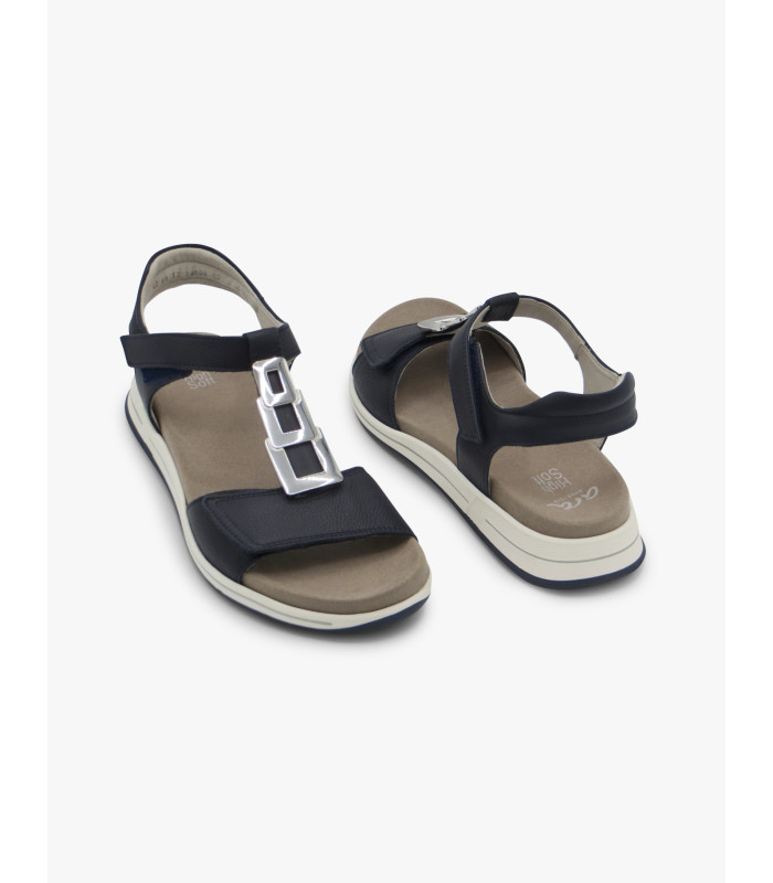 Sandalia hebilla negra