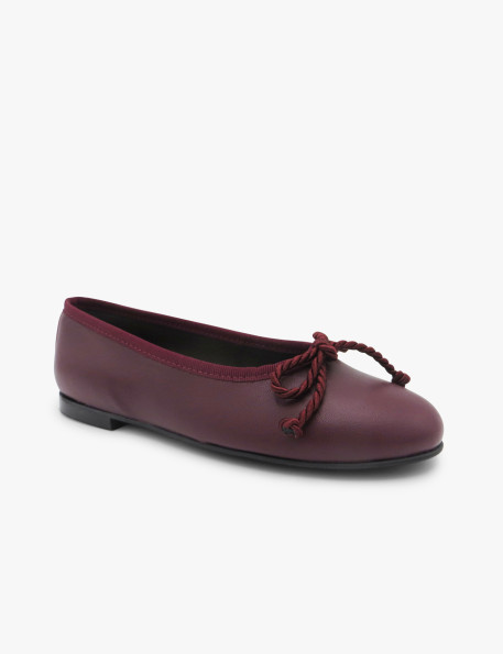 Burgundy ballet flat Laura Deza