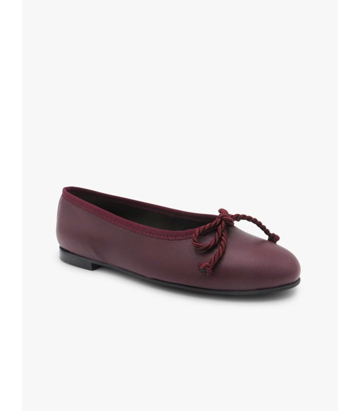 Burgundy ballet flat Laura Deza