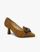 Cognac court shoe Laura Deza