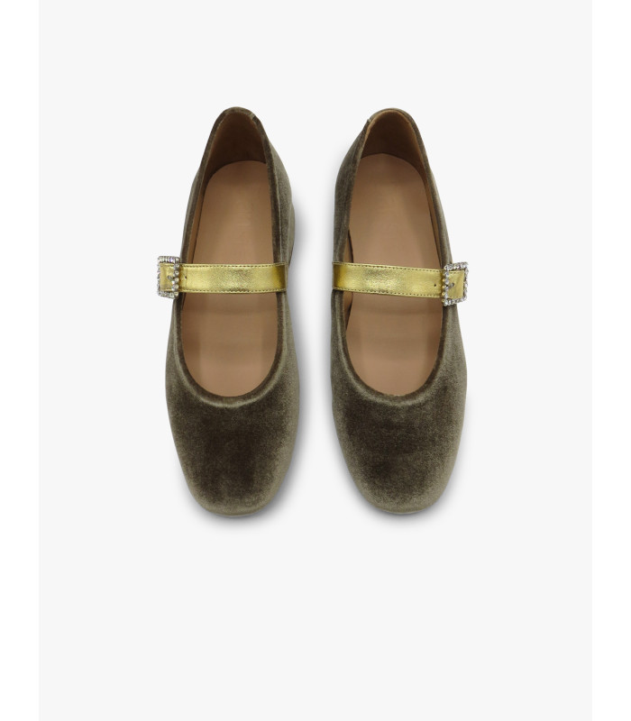 Merceditas terciopelo oro