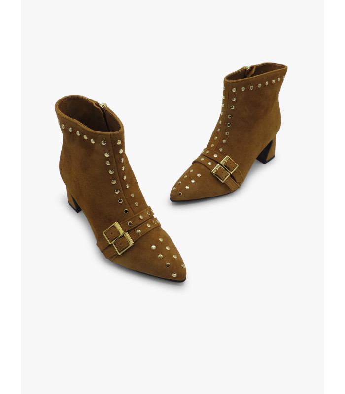 Cognac suede ankle boot Laura Deza - image 3
