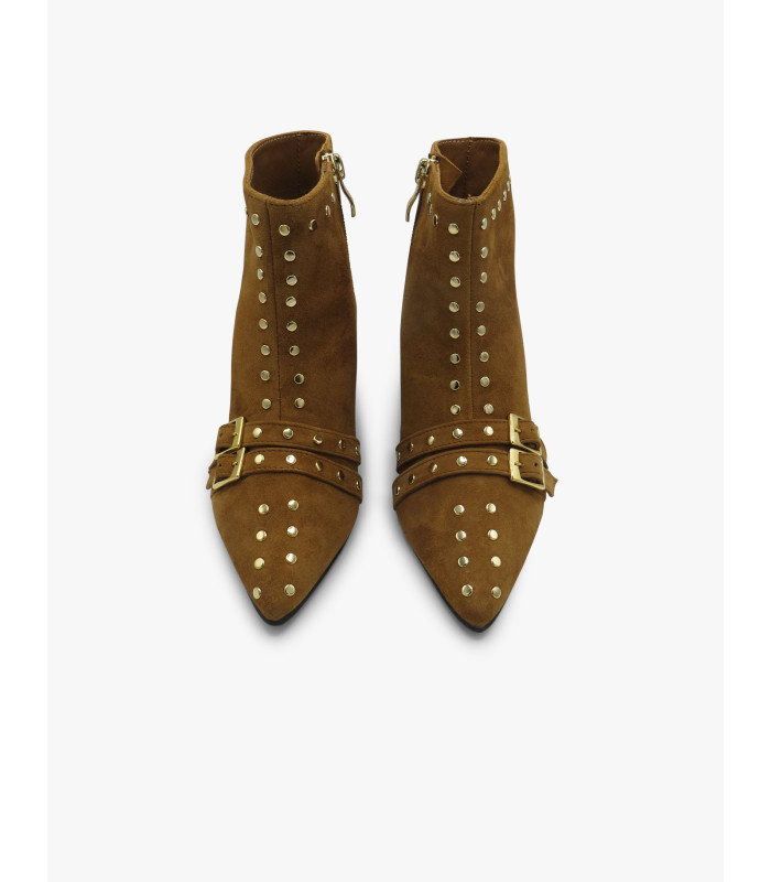 Cognac suede ankle boot Laura Deza - image 4