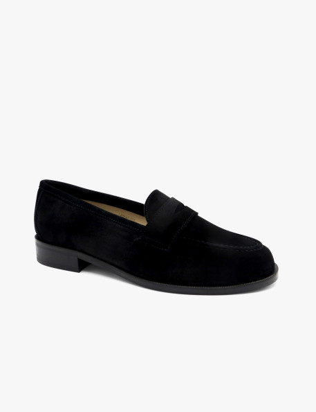 Black split suede loafer José Luis Deza