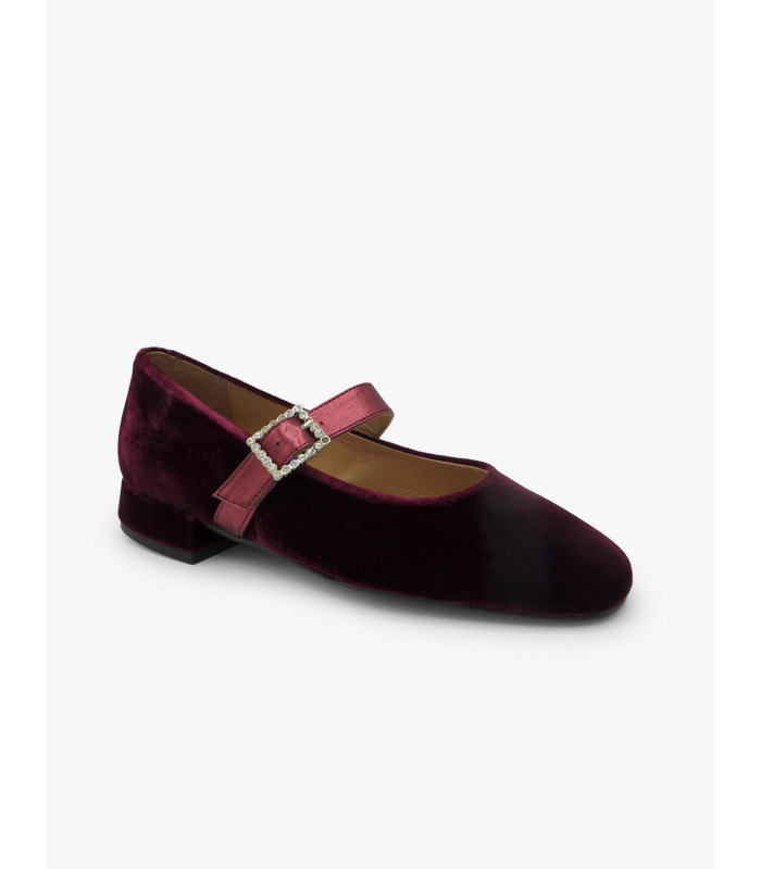 Merceditas terciopelo granate