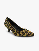 Leopard suede court shoe. Dansi
