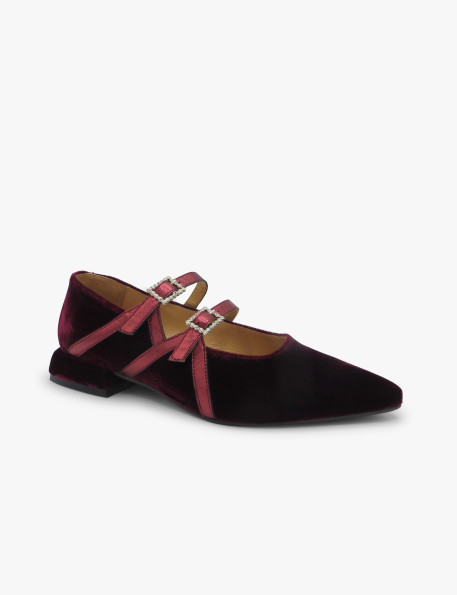 Burgundy Mary Janes Dansi