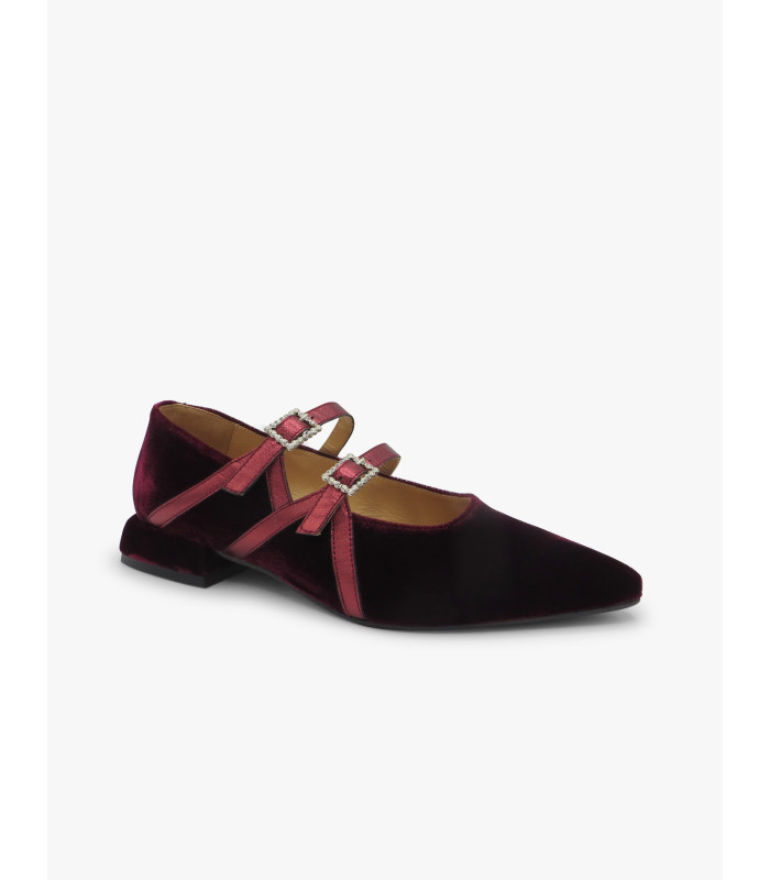 Burgundy Mary Janes Dansi