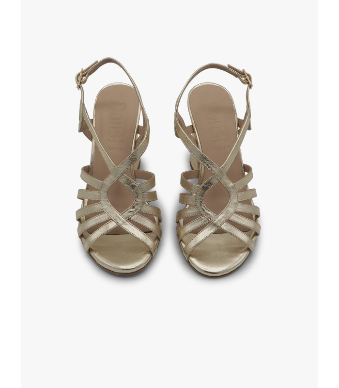 Sandalia metaliza oro